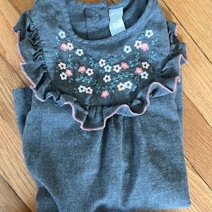 🧵H&M | Grey and floral toddler dress | Size 2-3T